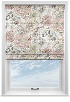 Spring Garden, Dusky Rose - Roman Blind